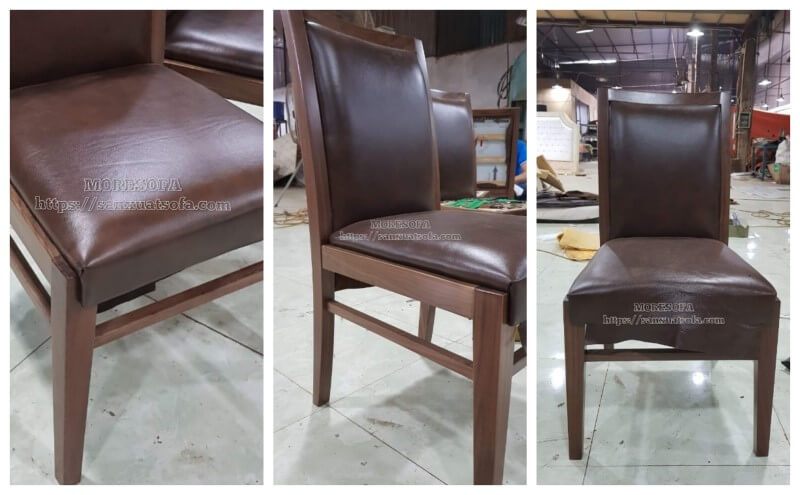 Moresofa chuyên sản xuất các sản phẩm ghế ăn gỗ óc chó bọc da hiện đại, tân cổ điển đẹp sang trọng